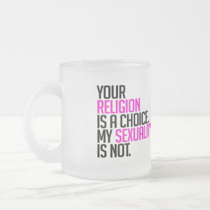 Taza De Cristal Esmerilado Tu religión es una elección