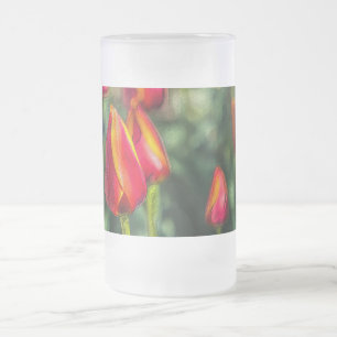 Taza De Cristal Esmerilado Tulip Garden Textured Glass Mug