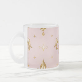 Taza De Cristal Esmerilado Tumbler de vidrio Rosa real