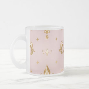Taza De Cristal Esmerilado Tumbler de vidrio Rosa real