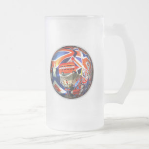 Taza De Cristal Esmerilado Turismo británico