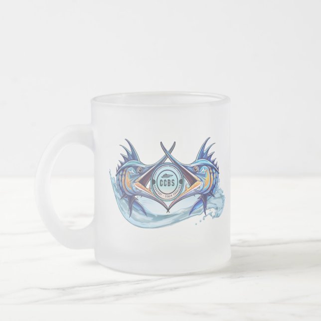 Taza De Cristal Esmerilado Twin Marlin Classic Mug, 11 oz (Izquierda)