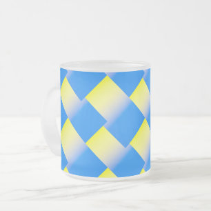 Taza De Cristal Esmerilado Ucrania azul y amarilla inspiró la guerra de paz c