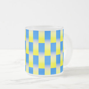 Taza De Cristal Esmerilado Ucrania azul y amarilla inspiró la guerra de paz c