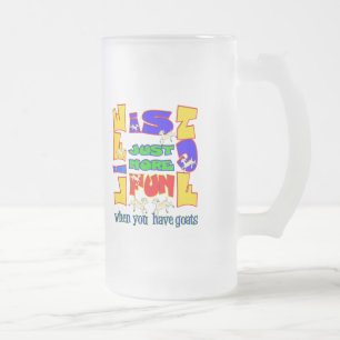 Taza De Cristal Esmerilado Un animal gracioso dice humor de cabra