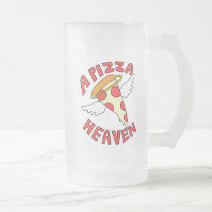 Taza De Cristal Esmerilado Un cielo de la pizza