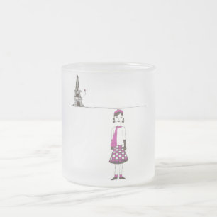 Taza De Cristal Esmerilado Un día en París Francia