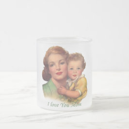 Taza De Cristal Esmerilado Un regalo adorable para el día de la madre