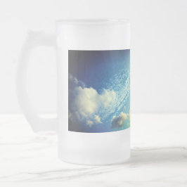 Taza De Cristal Esmerilado Un rociado en las nubes