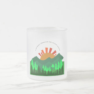Taza De Cristal Esmerilado Un viaje por las laderas silenciosas Montaña Retro
