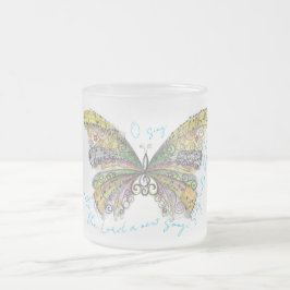 Taza De Cristal Esmerilado Una Nueva Canción