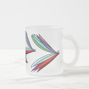 Taza De Cristal Esmerilado Una ráfaga de alborotos