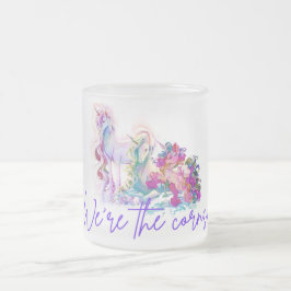 Taza De Cristal Esmerilado Una rana