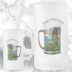 Taza De Cristal Esmerilado Una vista de Yelapa 0828