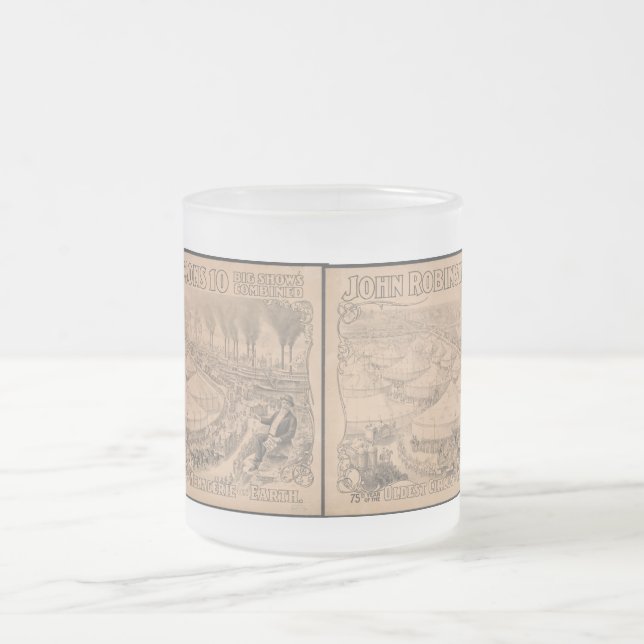 Taza De Cristal Esmerilado ¡Únete al Circo! (Centro)