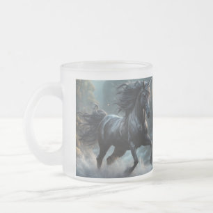Taza De Cristal Esmerilado Unicornio
