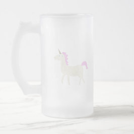 Taza De Cristal Esmerilado unicornio