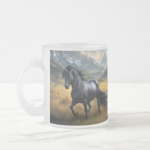 Taza De Cristal Esmerilado Unicornio
