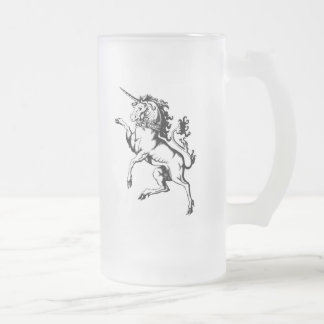 Taza De Cristal Esmerilado Unicornio desenfrenado