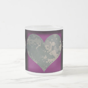 Taza De Cristal Esmerilado Uniforme Militar Acu de Tropas Camuflaje