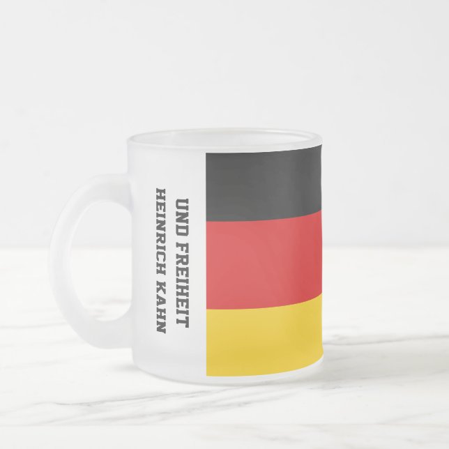 Taza De Cristal Esmerilado Unity Justice Freedom Germany Flag Mug (Izquierda)