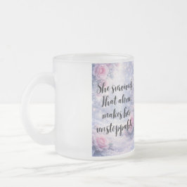 Taza De Cristal Esmerilado Unstoppable by Survival Inspirational Affirmation
