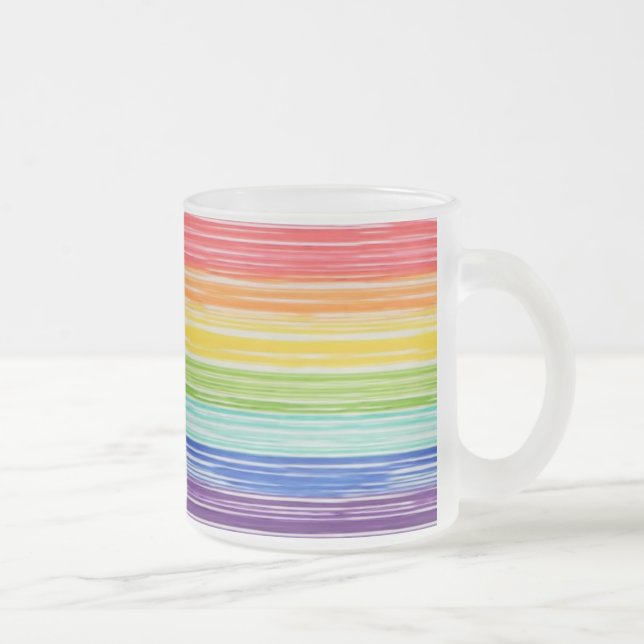 Taza De Cristal Esmerilado Untids rainbow strips (Derecha)