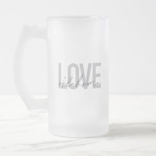 Taza De Cristal Esmerilado Urbanos, modernos, sencillos, frescos diseños Love