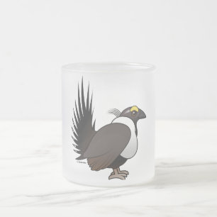Taza De Cristal Esmerilado Urogallo sabio de Birdorable