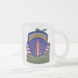 Taza De Cristal Esmerilado USAB USAREUR parche vets Mug
