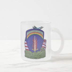 Taza De Cristal Esmerilado USAB USAREUR parche vets Mug