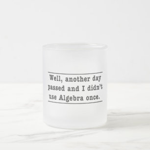 Taza De Cristal Esmerilado Usando álgebra