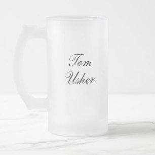 Taza De Cristal Esmerilado Usher Mug personalizado