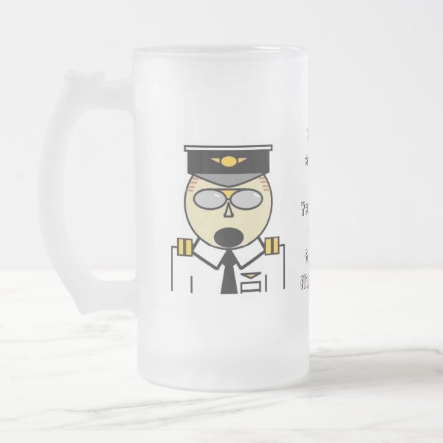 Taza De Cristal Esmerilado Usted debe verlo del flightdeck helado (Izquierda)
