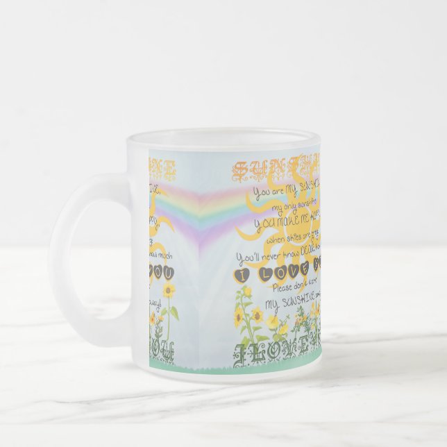 Taza De Cristal Esmerilado Usted es mi sol (Izquierda)