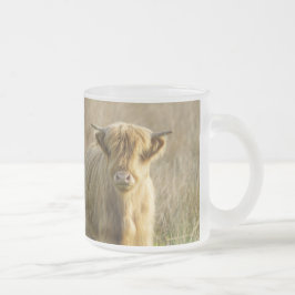 Taza De Cristal Esmerilado Vaca Highland
