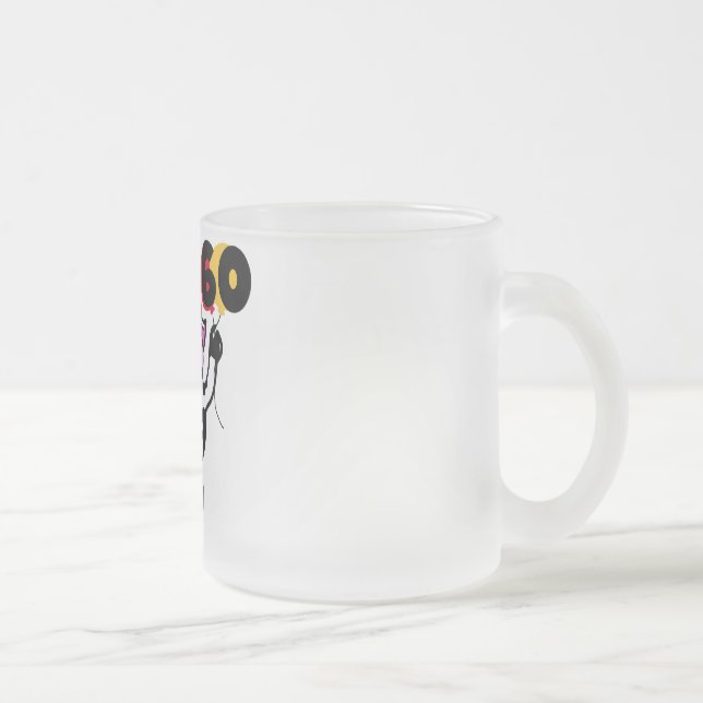 Taza De Cristal Esmerilado Vaca santa soy 60 camisetas y regalos (Derecha)