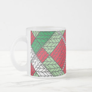 Taza De Cristal Esmerilado VACACIONES ARGYLE KNIT Frost Glass Mug