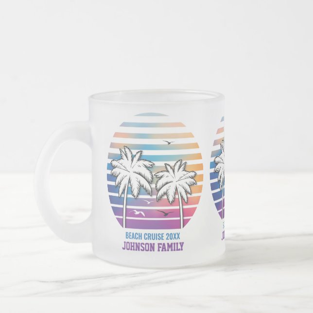 Taza De Cristal Esmerilado Vacaciones de crucero para Personalizados de Reuni (Izquierda)
