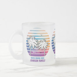 Taza De Cristal Esmerilado Vacaciones de crucero personalizadas para reunión 