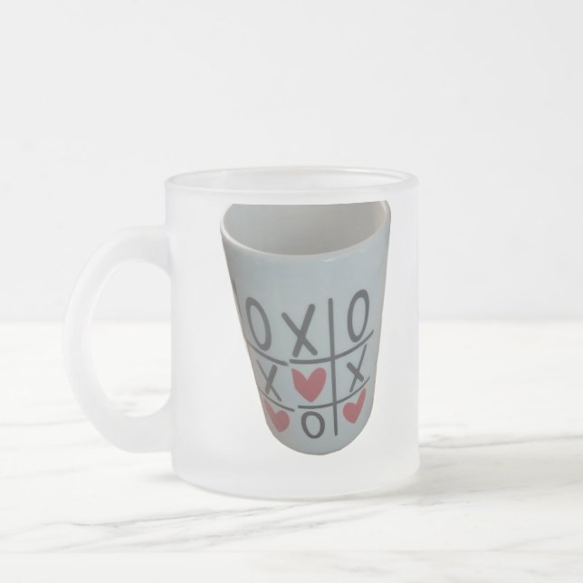Taza De Cristal Esmerilado valentines tick tok  toe mug (Izquierda)