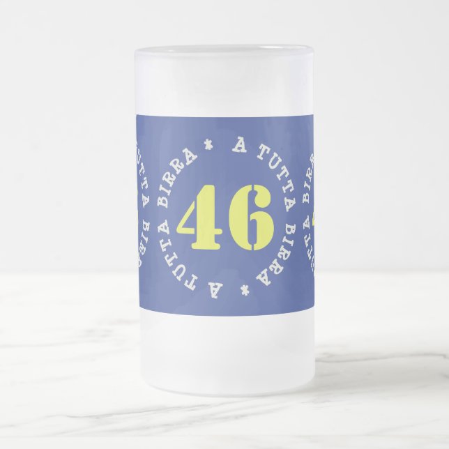 TAZA DE CRISTAL ESMERILADO VALENTINO A TUTTA BIRRA - CARAFFA - (Centro)