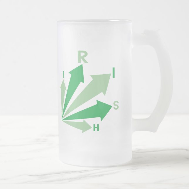 Taza De Cristal Esmerilado ¡Vamos IRISH! (Derecha)