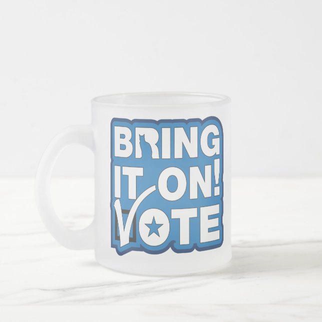 Taza De Cristal Esmerilado ¡Vamos! VOTACIÓN (Izquierda)