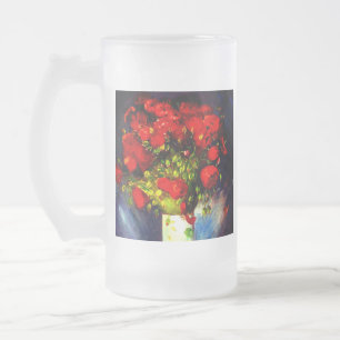 Taza De Cristal Esmerilado Van Gogh Red Poppies