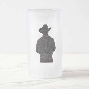 Taza De Cristal Esmerilado vaquero