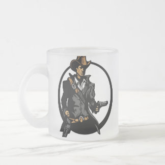 Taza De Cristal Esmerilado Vaquero