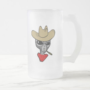 Taza De Cristal Esmerilado Vaquero extranjero