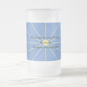 Taza De Cristal Esmerilado Variación de espíritu de cerdo   Azul  