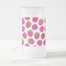 Taza De Cristal Esmerilado vaso con fruta de frambuesa de verano